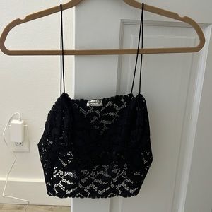 Black Lace Free People Top